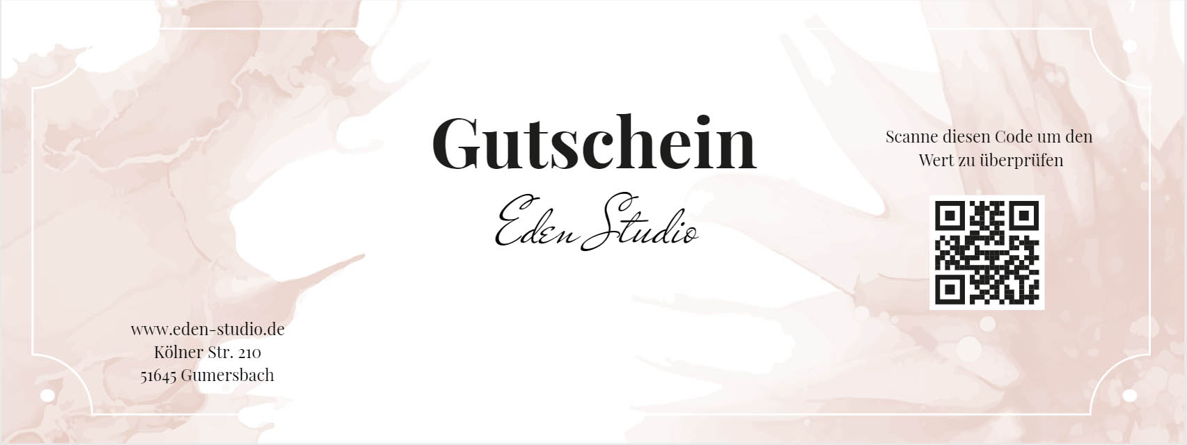 Eden Studio Gutschein in Geschenkverpackung